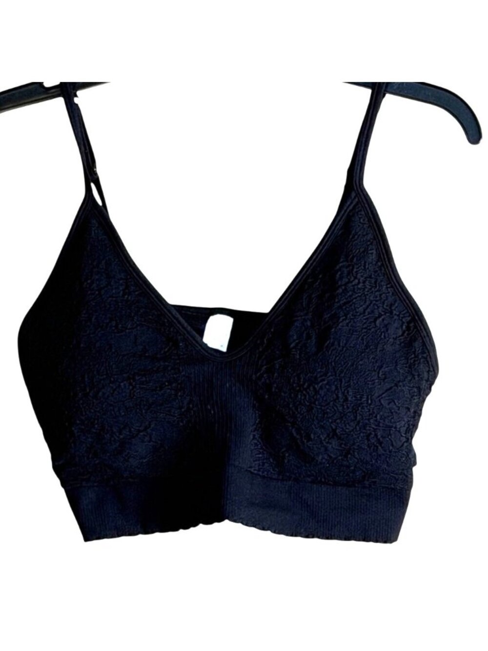 Halara OneForm Seamless Flow Jacquard Built In Bra Black Size XL NWOT